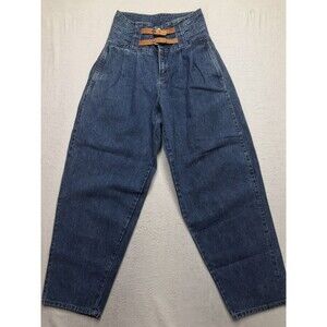 90s ROBIN ROSS Baggy Jeans Women 9/10 (26x30) Pinch Waist Taper Leg Barrel